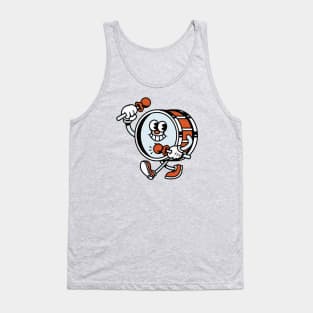 Retro Bass Drum Cartoon Tank Top